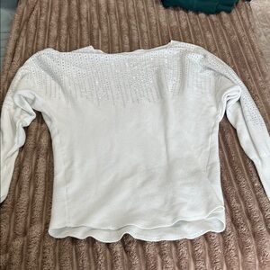 Elegant White Women's Sweater Cardigan